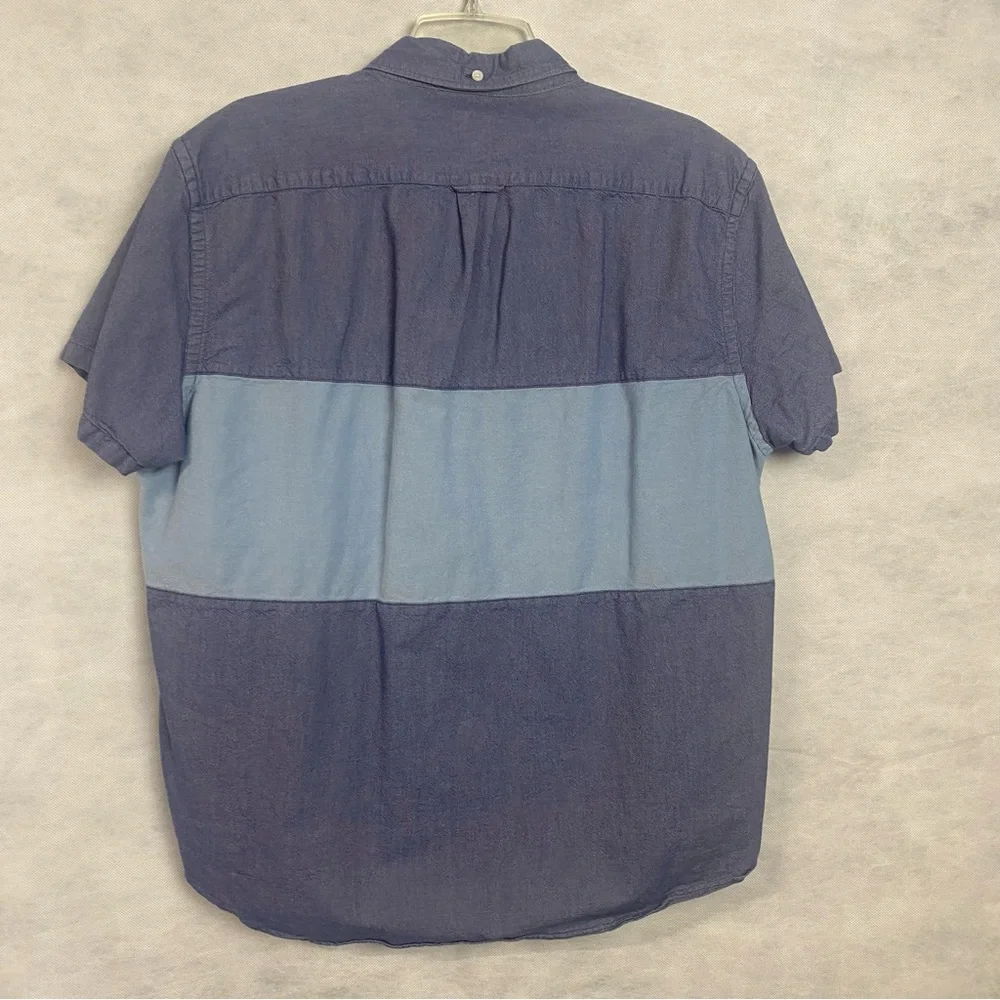 J. Crew Men's Color Block Blue Shirt
